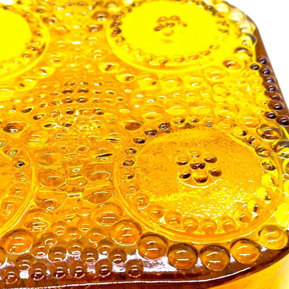 Riihimaen Lasi Nanny Still Amber Art Glass Grapponia Bottle From Finland - Picture 3 of 9